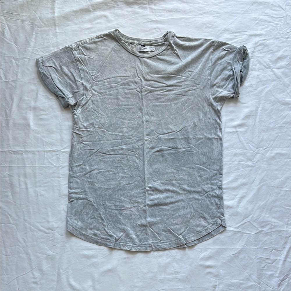 Topman - Gray Crew Neck T-Shirt - Size L